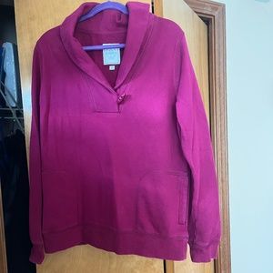 XXL warm collar neck sweatshirt. Crabberry